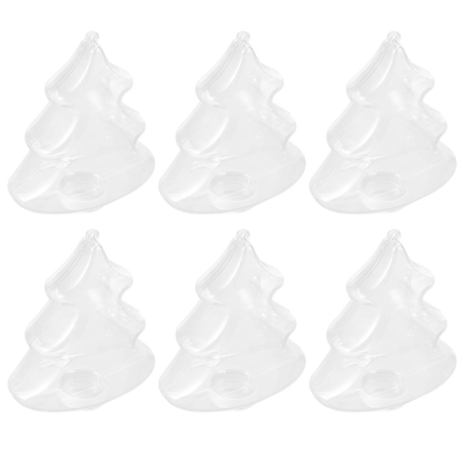 Christmas Candy Containers Plastic Boxes for Storage 6Pcs