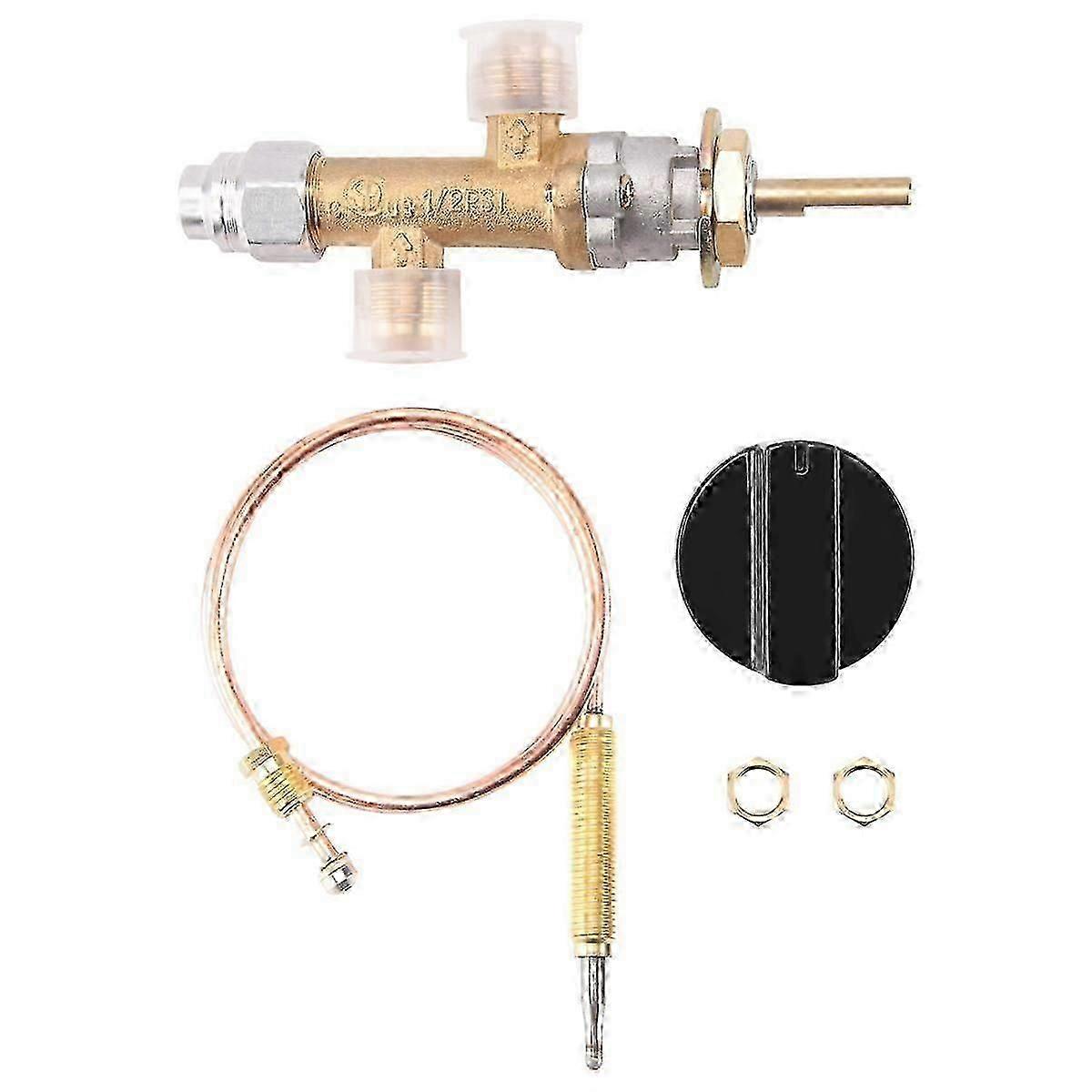 Propane Gas Fire Pit Control Safety Valve Flame Failure Device Gas Heater Valve with Thermocouple and Knob
