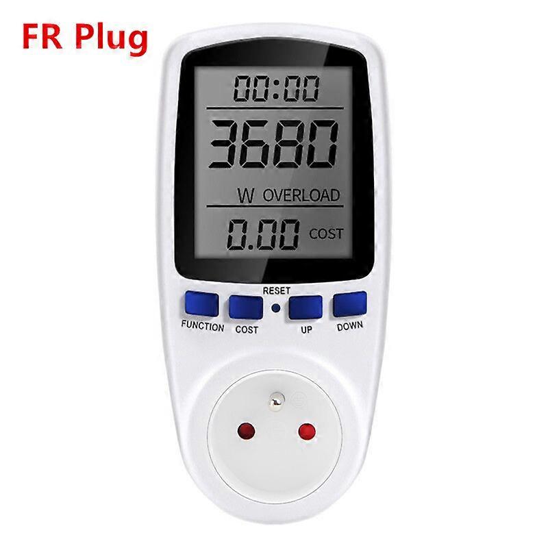AC 220V EU Plug Digital Energy Power Wattmeter Meter Socket Kwh Wattage Voltage Analyzer Electricity Outlet Power  Analyzer