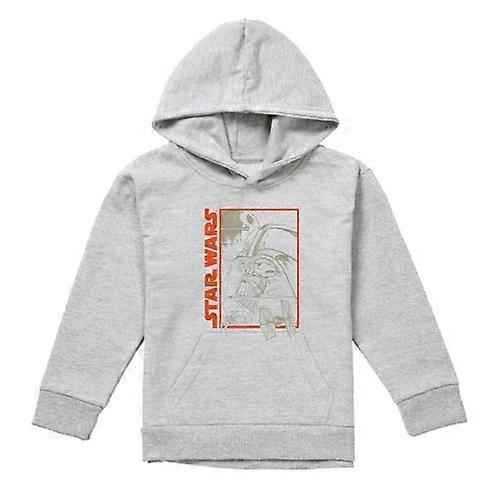 Star Wars Childrens/Kids Darth Vader Outline Heather Hoodie