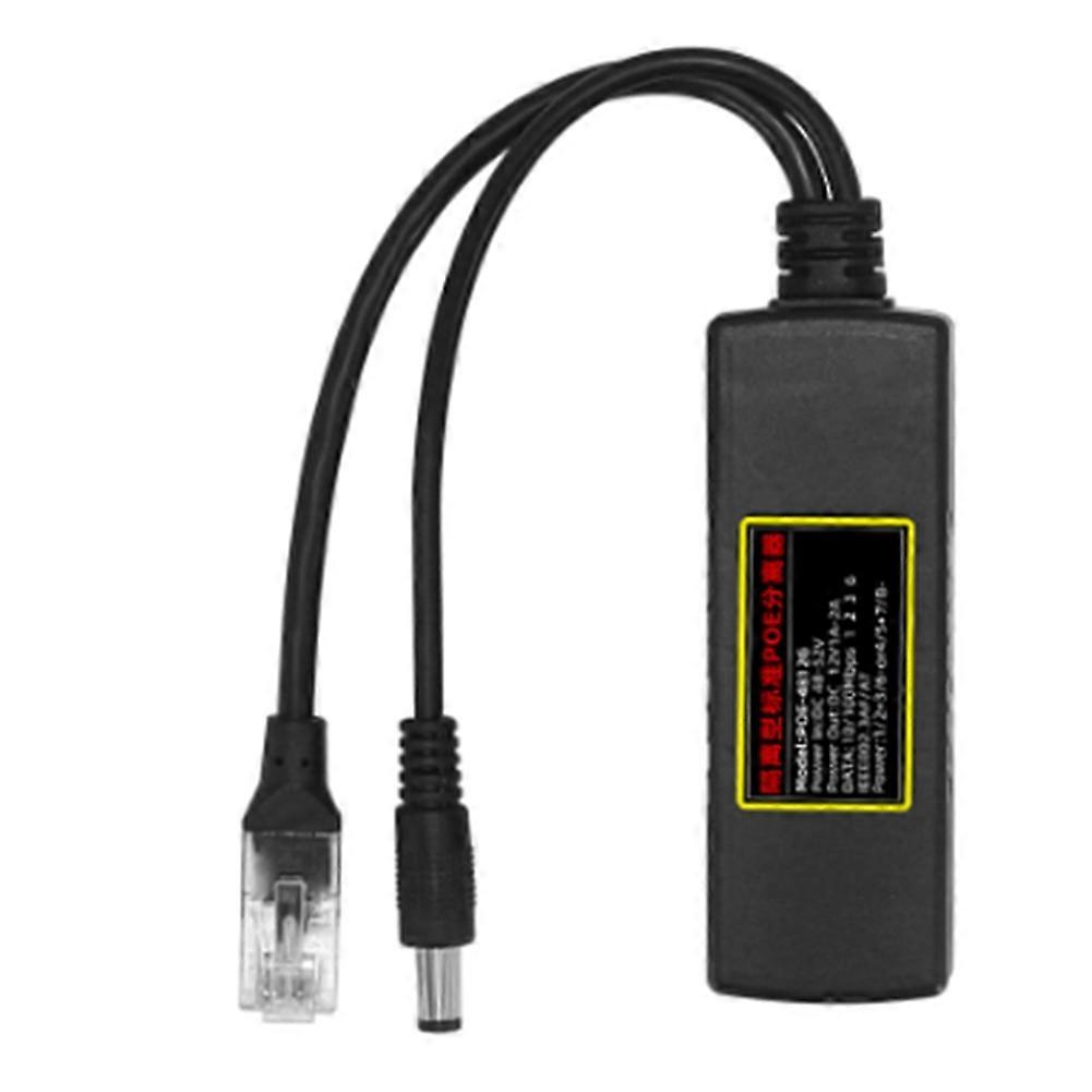 POE Splitter IEEE 802.3AT Standard 12V/1A-2A DC Output DC48-52V Input for CCTV IP Camera Security System