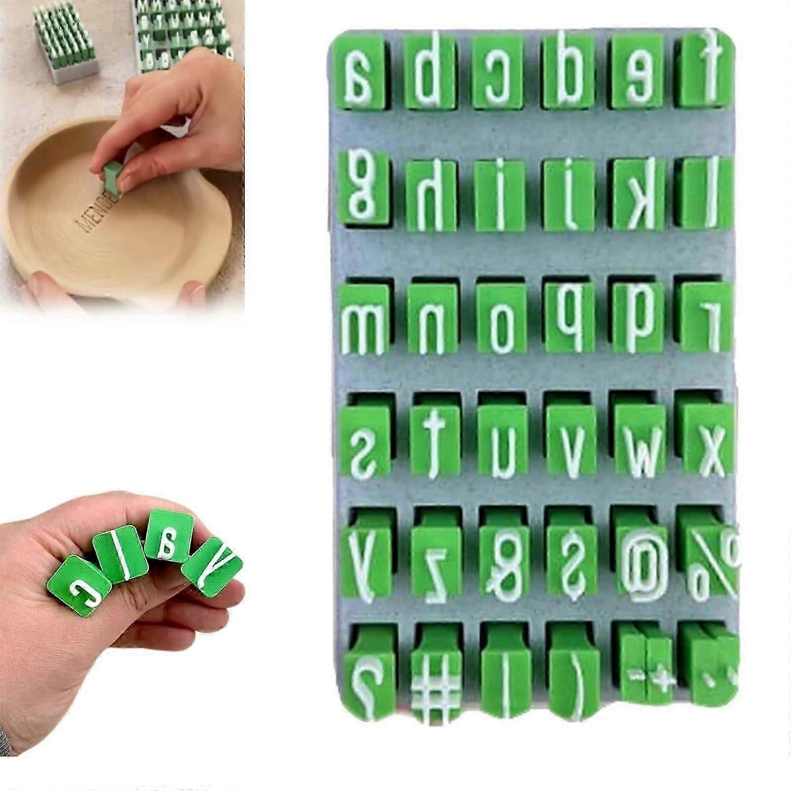 clay stamp set, ceramic tools, letter stamp for clay, pottery tool