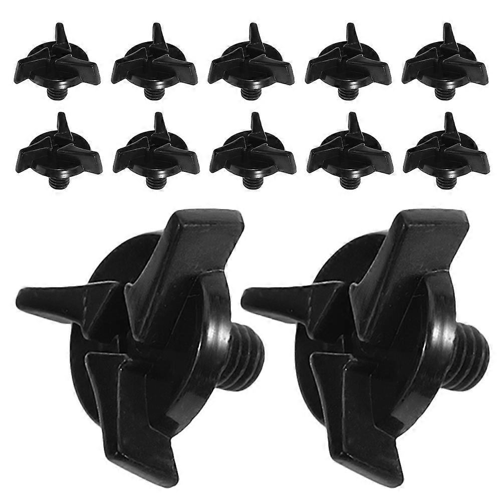 Motorcycle Screws for Visor Fastening 12Pcs Black Plastic Accessories