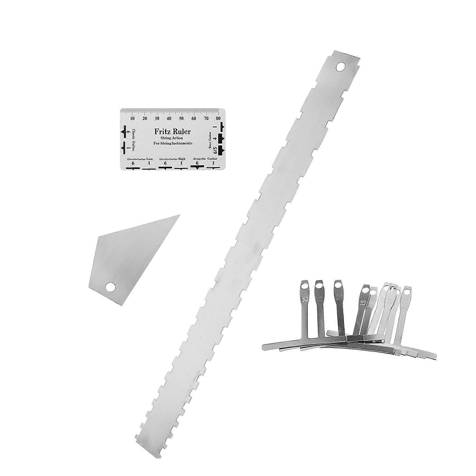 Guitar Neck Notched Straight Edge for String Action Gauge 1Set Tool