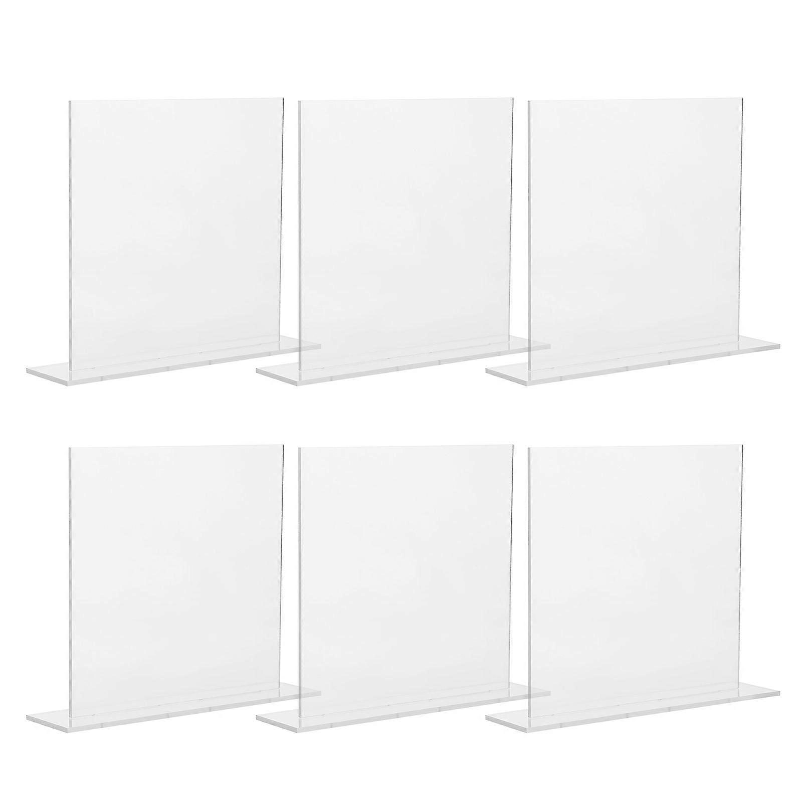 Clear Acrylic Table Signs DIY Wedding Reception Decorations 6Pcs