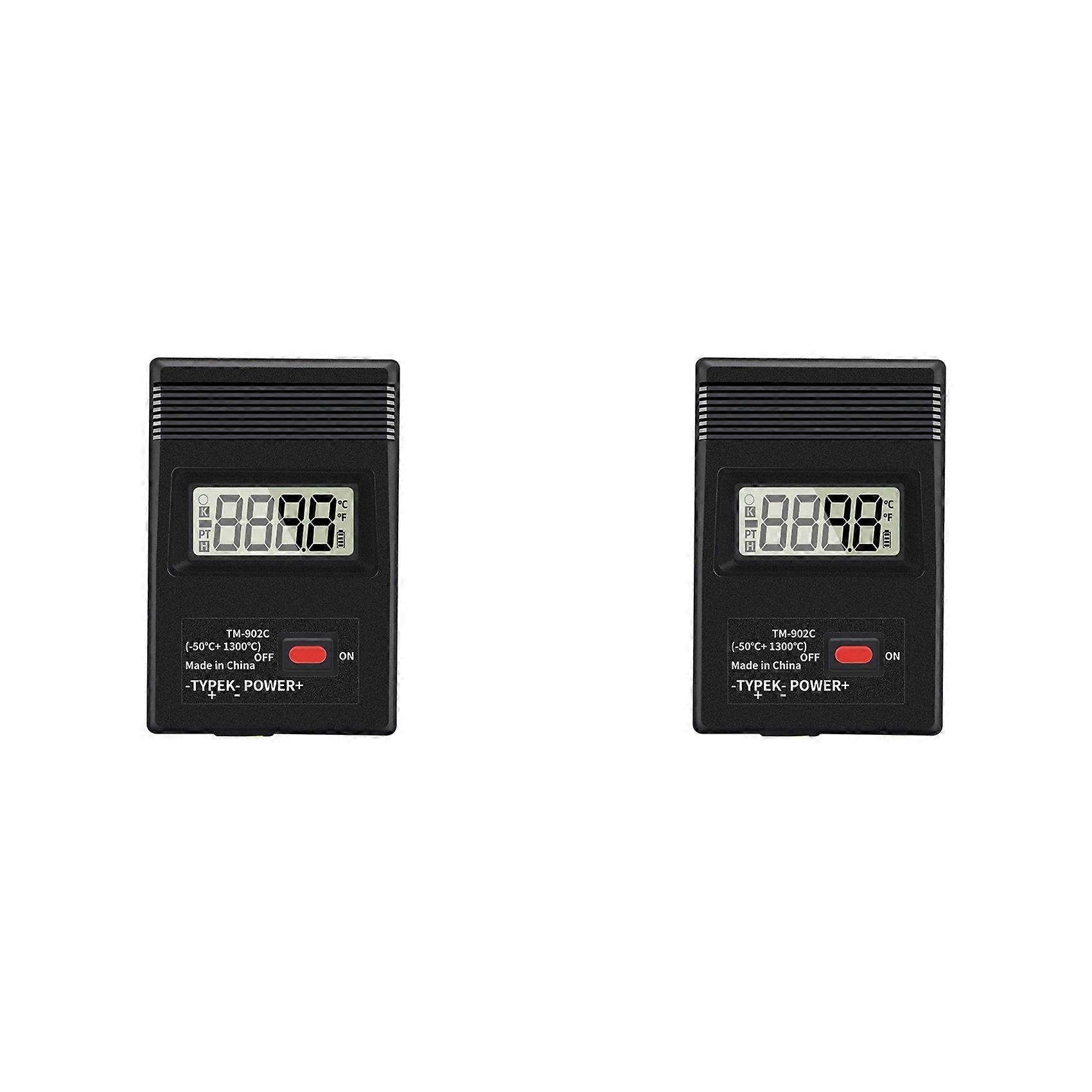 2X TM-902C K Type Digital LCD Temperature Detector -50℃ to 1300℃ Thermometer Industrial Thermodetector Meter