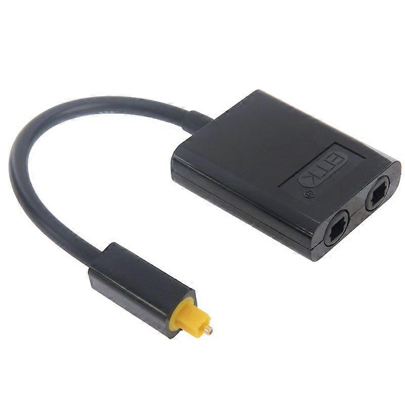 Digital Toslink Optical Fiber Audio Splitter 1 to 2 Cable Adapter for DVD Player