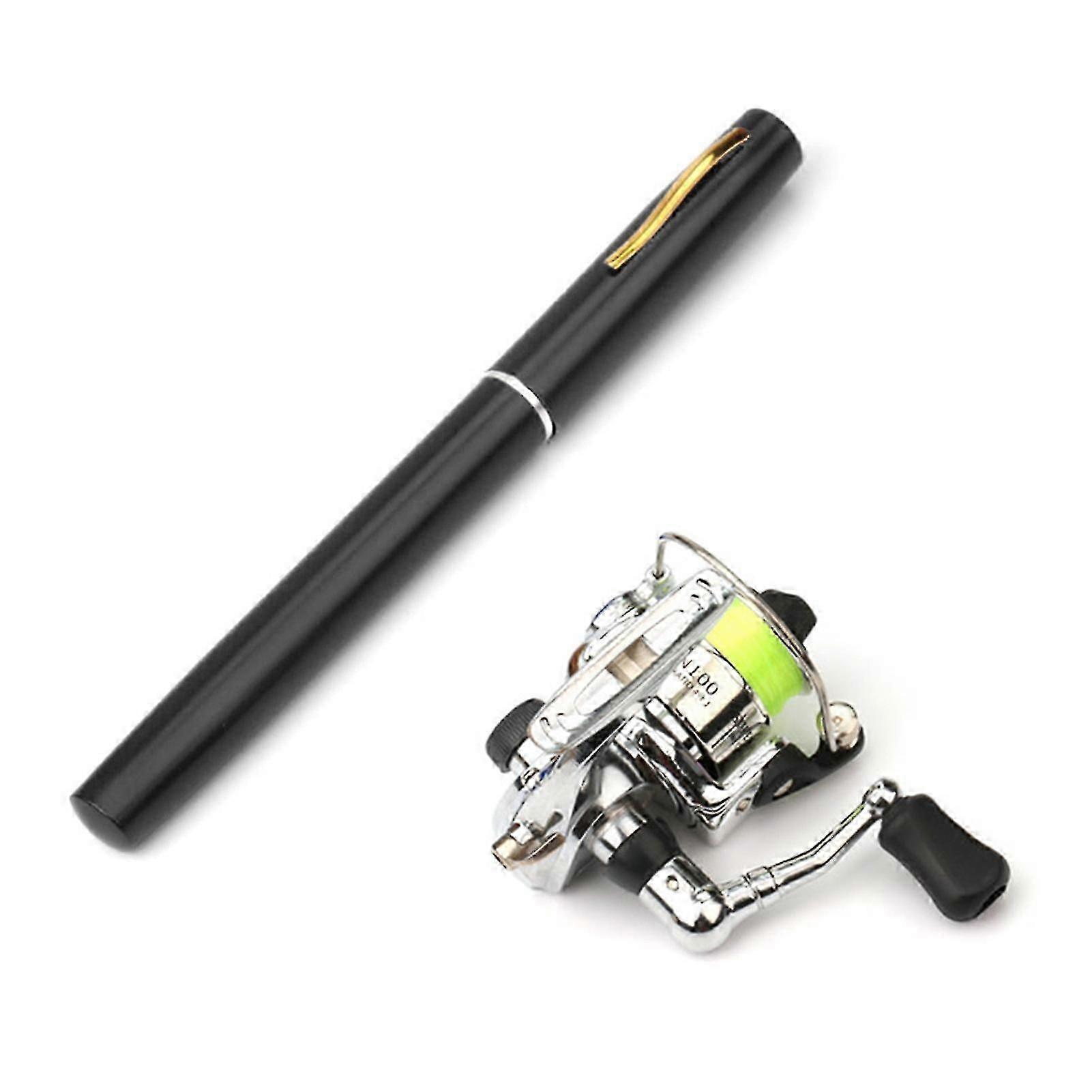 Telescopic Fishing Rod Combo - Portable Pen-Style Pole Kit with Collapsing Reel