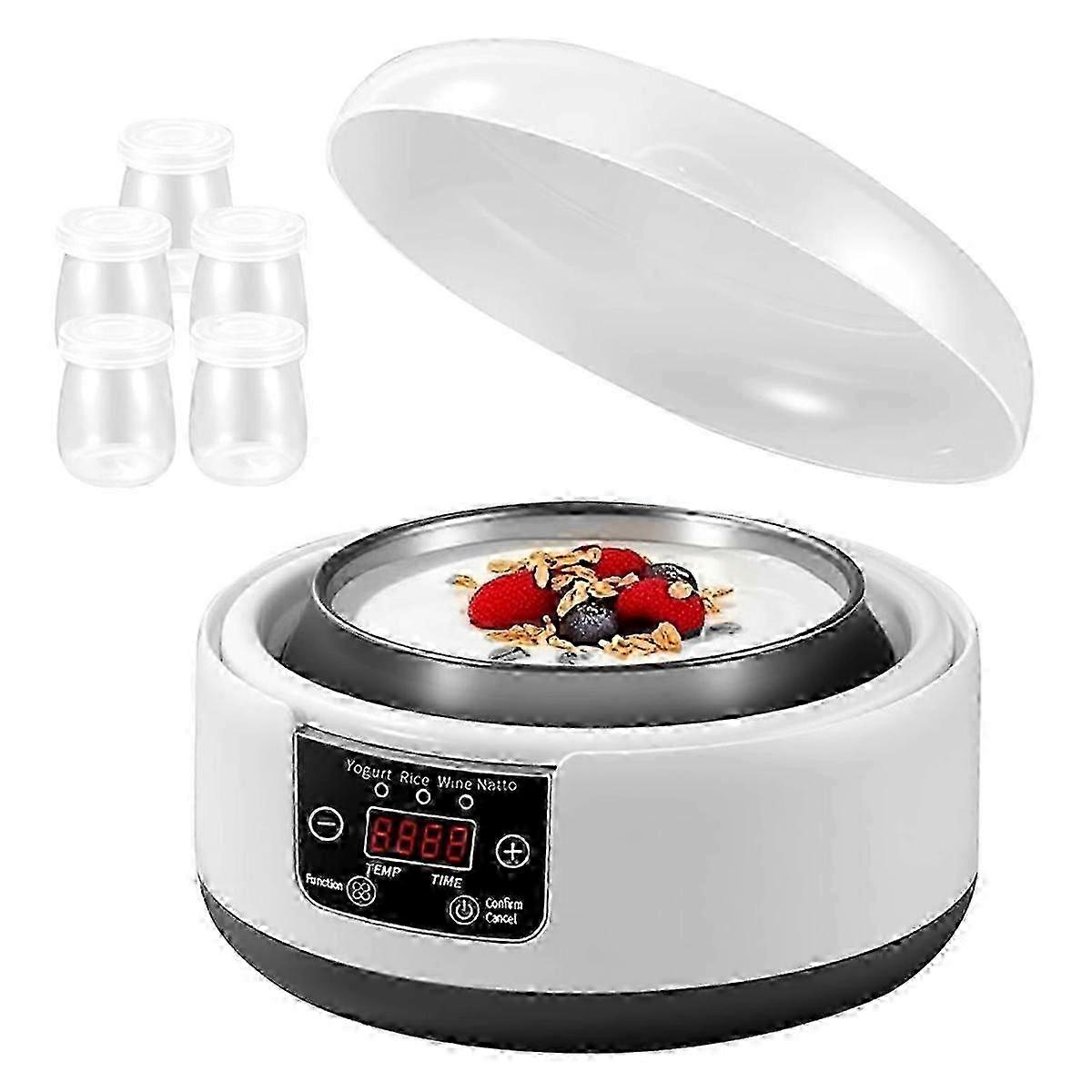 Automatic Digital Yoghurt Maker Machine for Home, 1.2L with LCD Display
