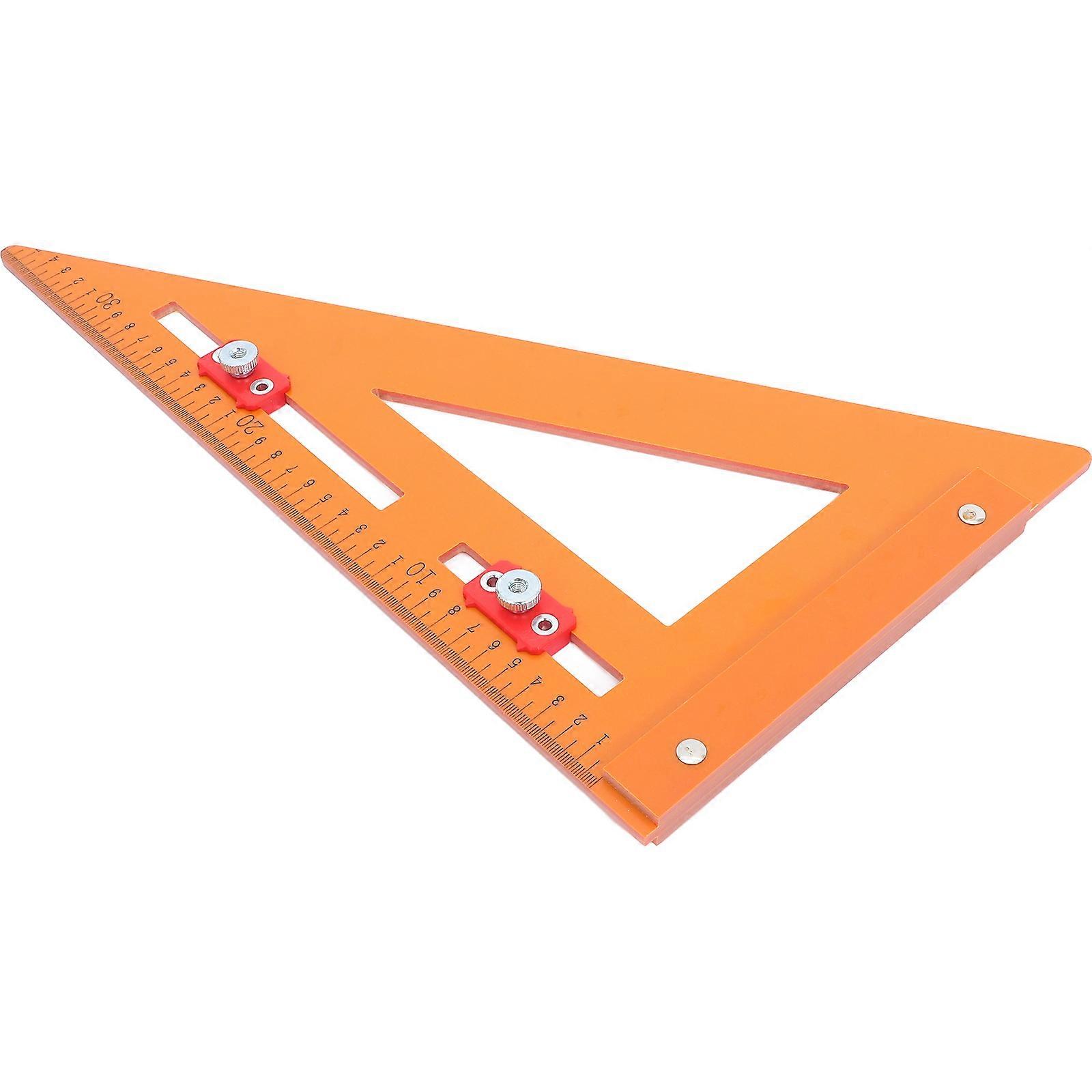 Woodworking Ruler Layout Tool Triangle Shape Measurement Carpenter Tool Outdoor Use Durable 1Pack