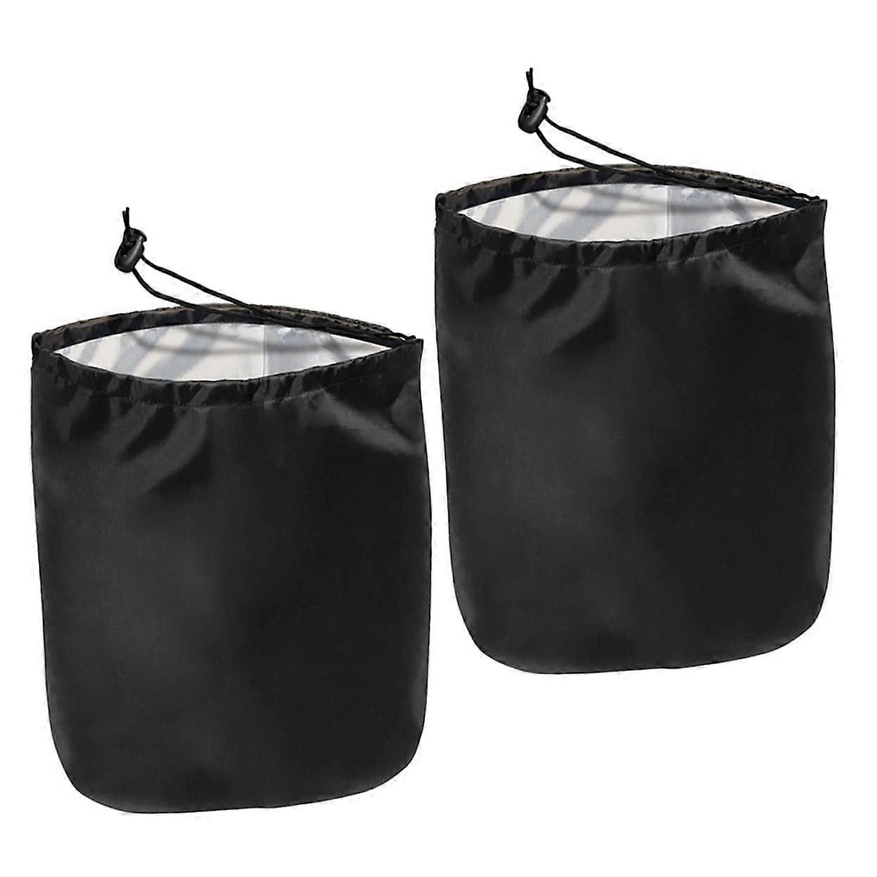 2pcs Oxford Cloth Car Mirror Covers Weatherproof Snowproof Shield with Windproof Secure Fit