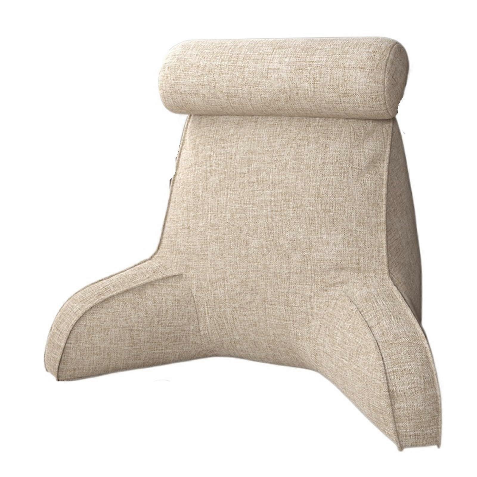 Wedge Pillow Triangular Bed Rest Cushion with Ergonomic Back Support for Reading Light Coffee