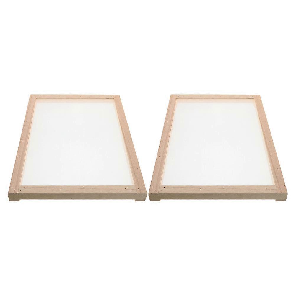 Stackable Herb Drying Net Wood Frame Rack 2Pcs for Tea Leaves