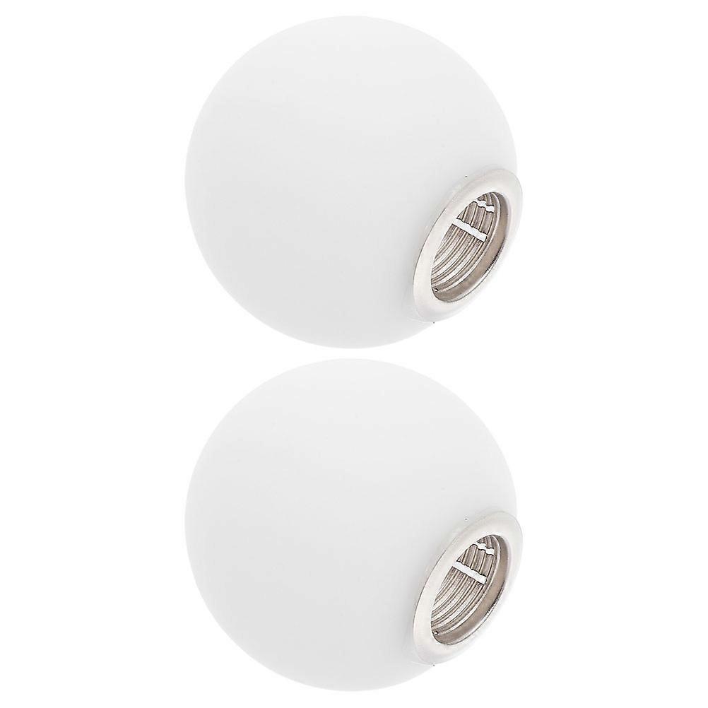 White Glass Globe Lamp Shade Replacement 2Pcs for Light Fixtures