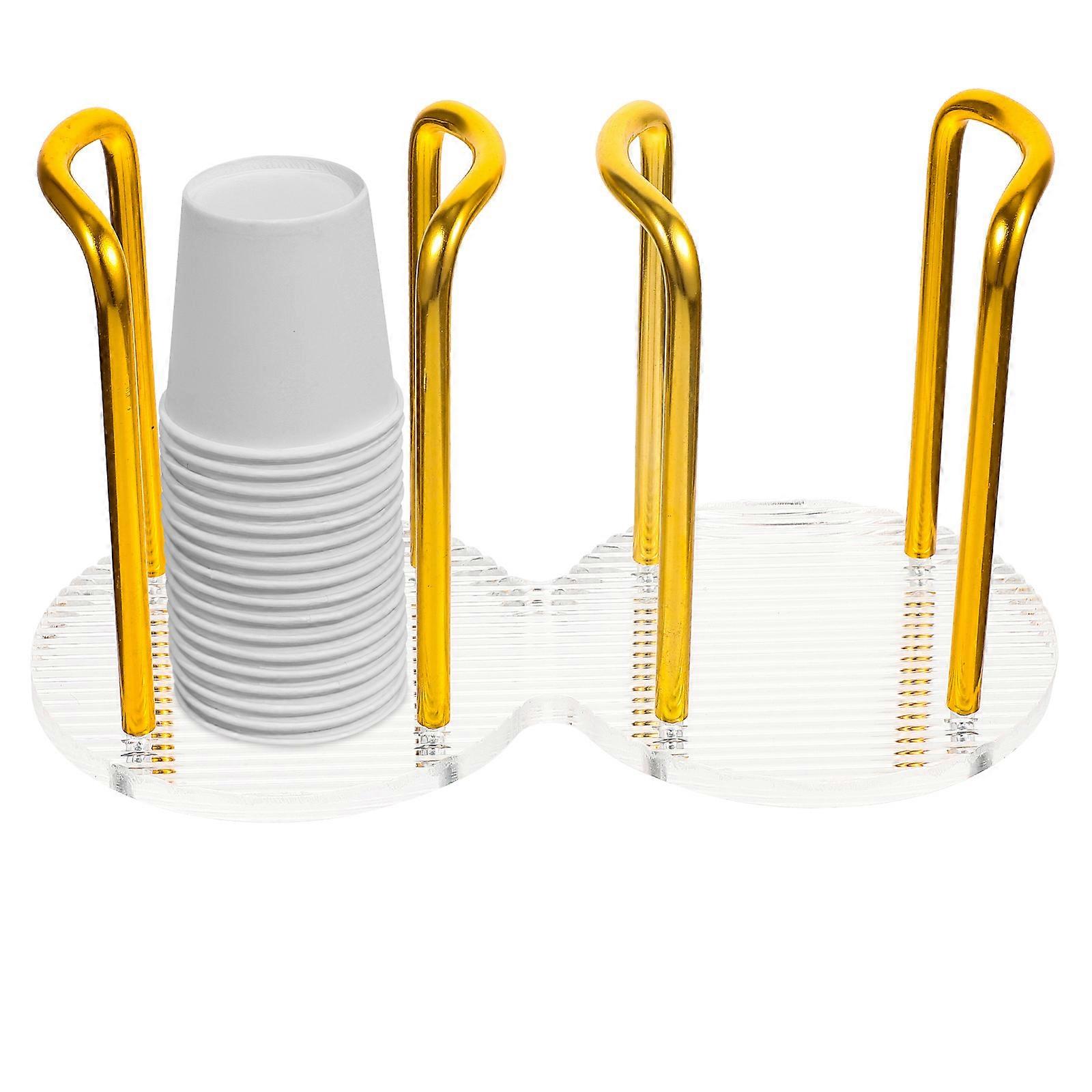 Acrylic Paper Cup Organizer Holder for Home Use with Creative Design and Smooth Surface 8.5 x 4.3 Inches