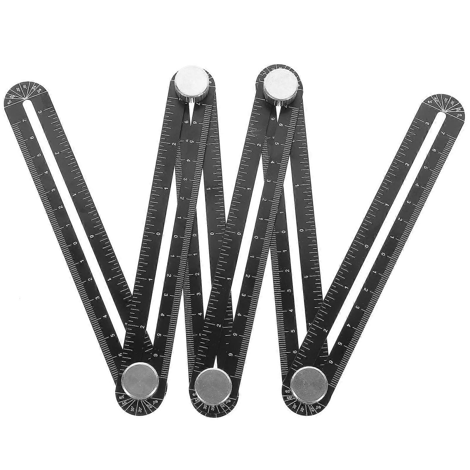 Adjustable SixFold Tile Hole Locator Ruler with Drill Guide for Accurate Positioning