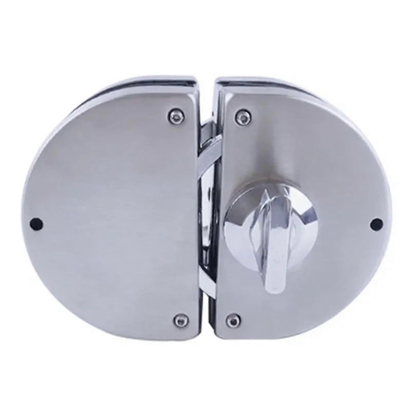 Tempered Glass Door Lock 1012mm Secure Semicircle Hook for Sliding or Swing Doors with 3 Keys