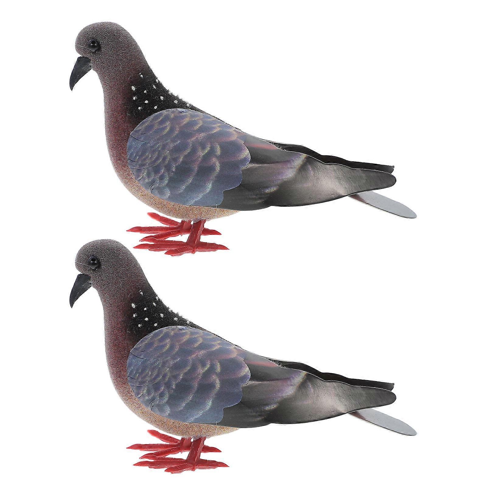 Artificial Bird Foam Pigeon for Outdoor Garden Decor 2Pcs Mini Simulation