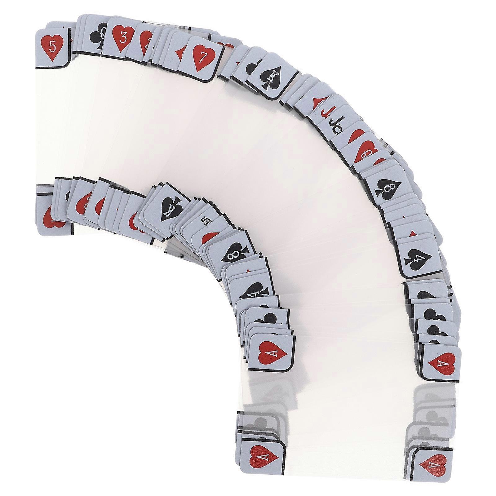 Transparent Playing Cards PVC Material for Playing 1Set Matte Waterproof Poker Deck