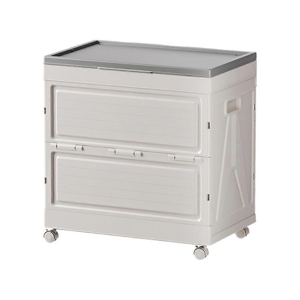 Laundry Basket with Wheels and Lid, Large Capacity Plastic Hamper for Clothes Storage Bedroom