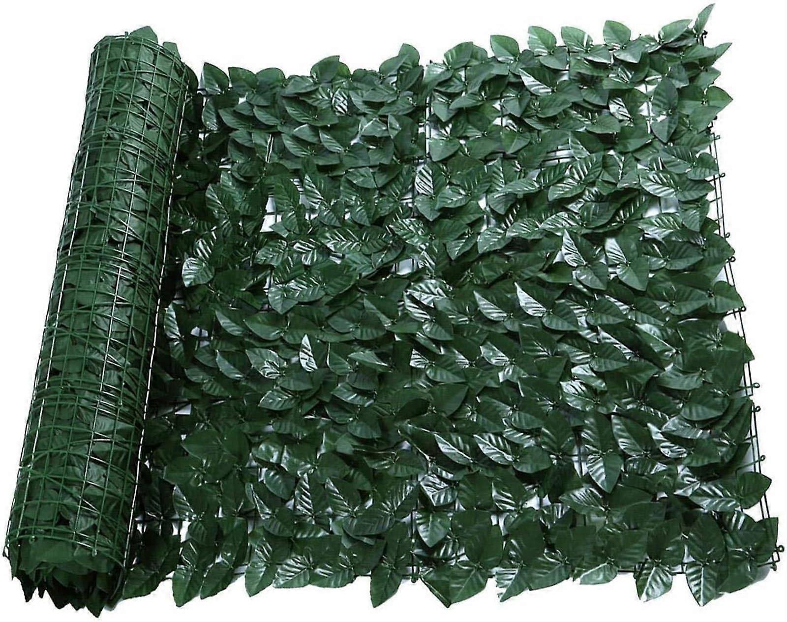 Artificial Ivy Privacy Screen Roll, Weatherproof Faux Hedge Fence for Garden, Balcony or Patio