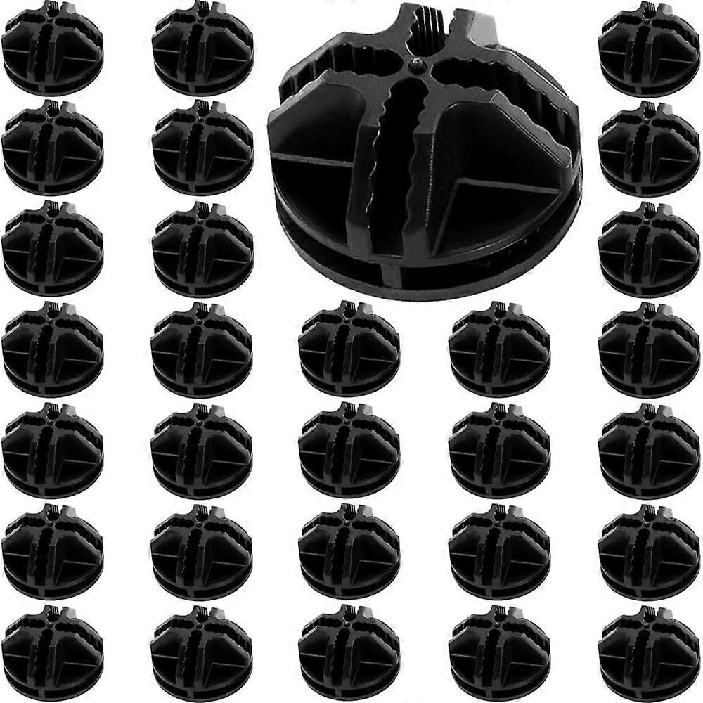 30Pcs Wire Cube Connectors with Secure 8Slot Grip for Modular Closet and Wire Grid Storage, Black