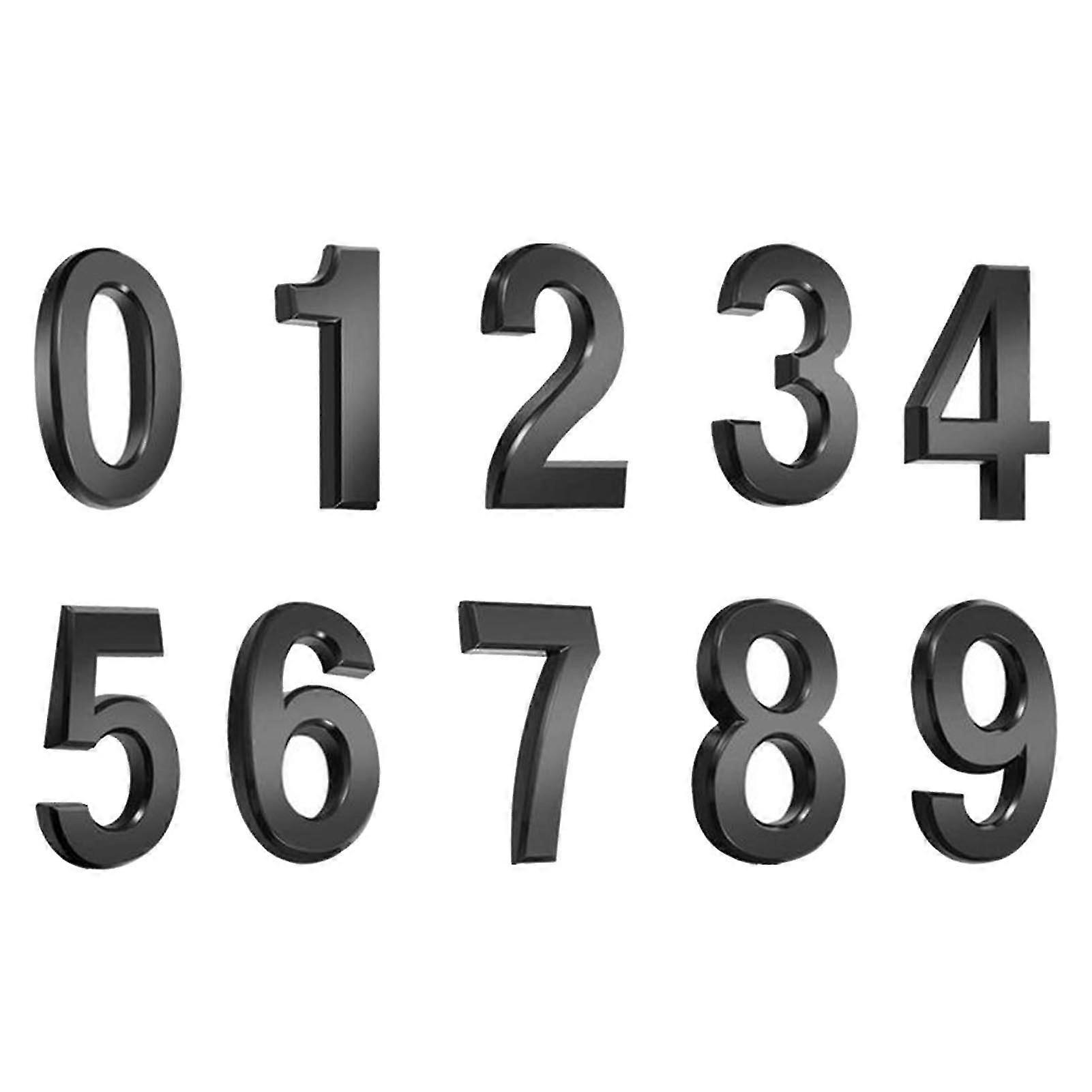 10 adet / set Posta Kutusu Numarası Kendinden yapışkanlı Şık Tasarım Kurulumu Kolay 3d Kendinden yapışkanlı Kapı Evi Numaraları Araba Dekorasyonu