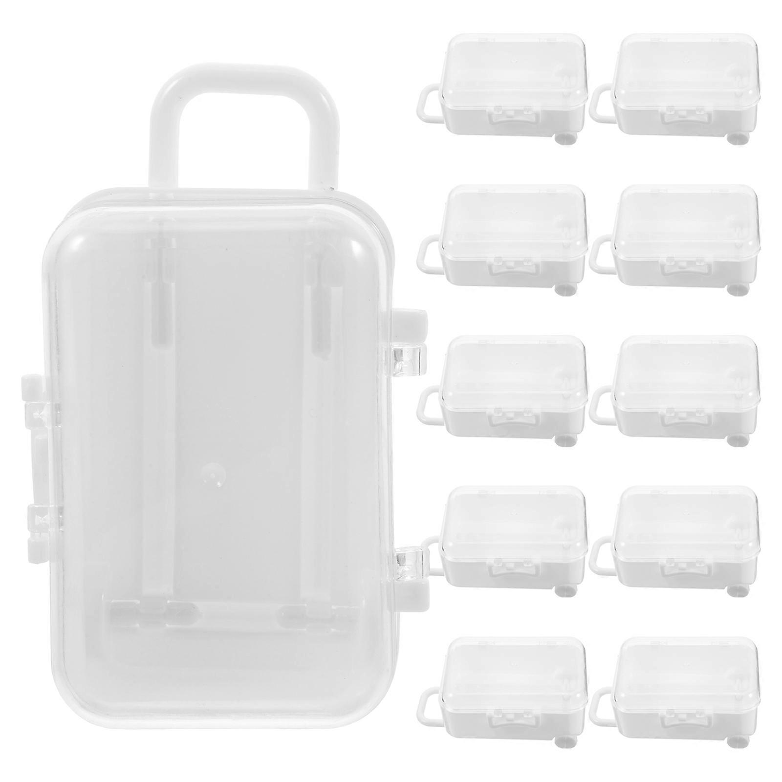 White Plastic Trolley Candy Box Large Suitcase for Storage 12Pcs