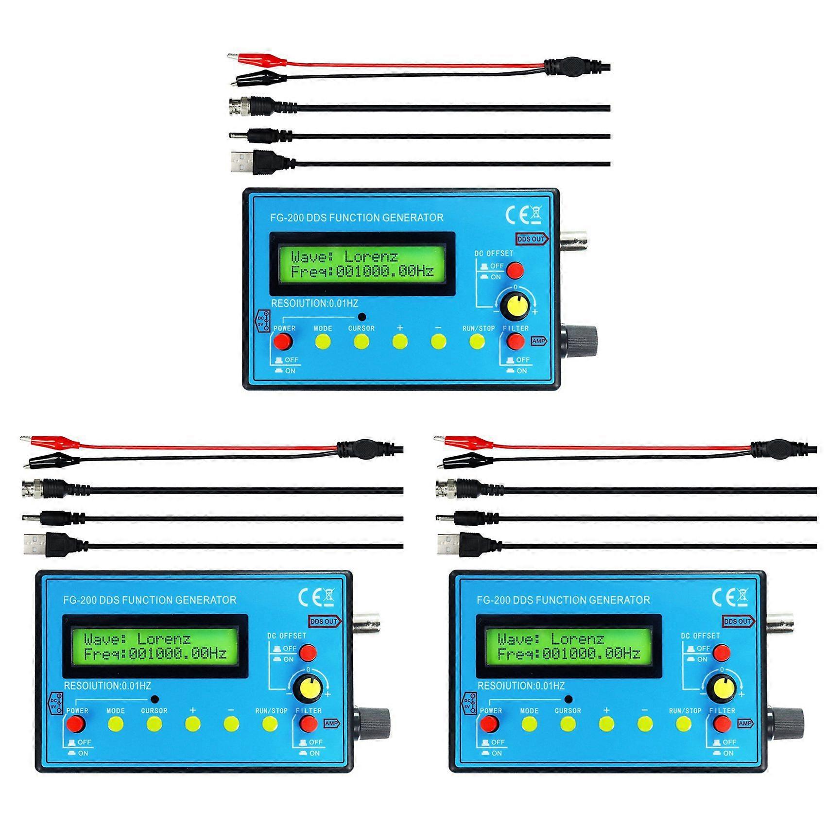 3X FG-200 DDS Function Signal Generator Frequency Counter 0.01Hz -500KHz Signal Source Module