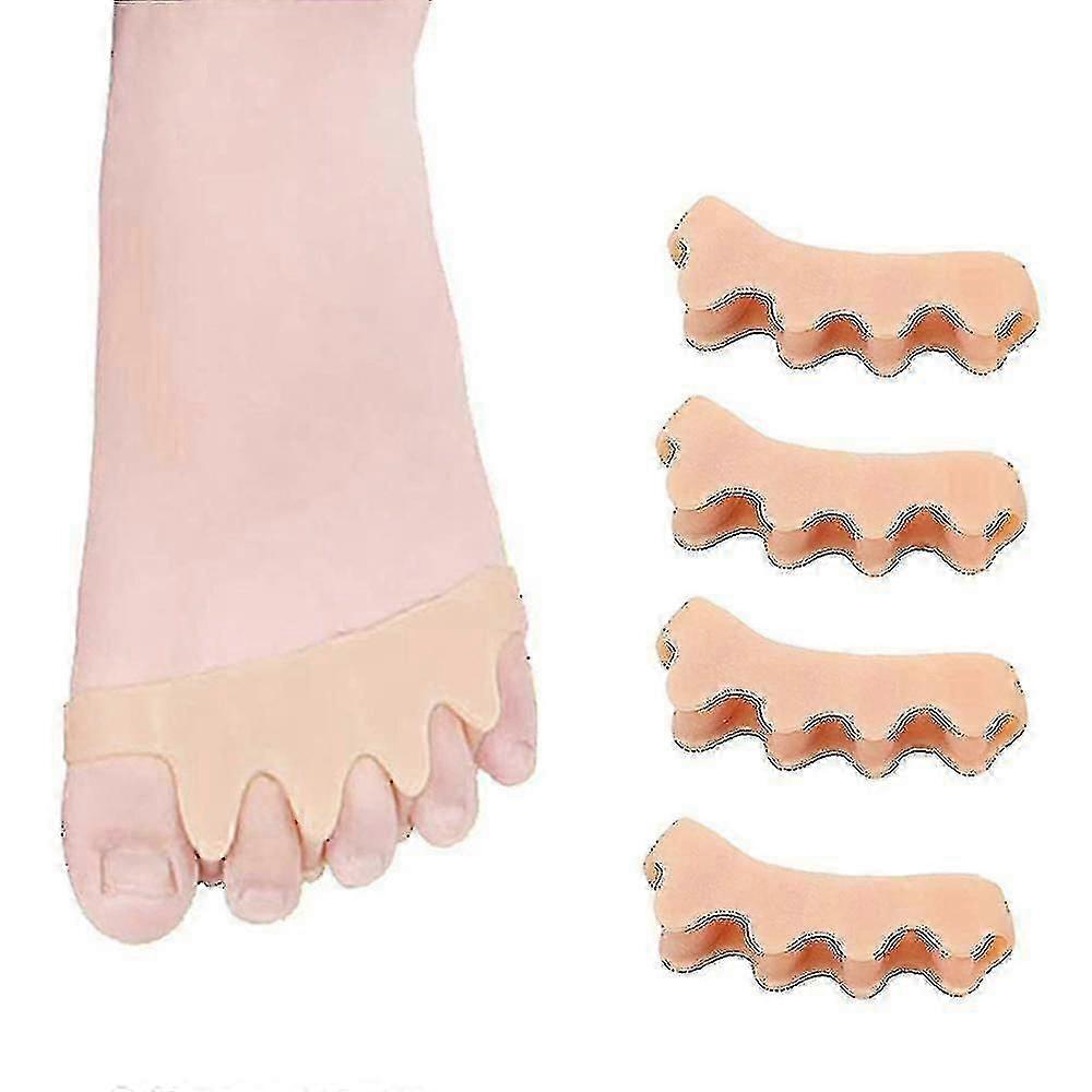 25-26 4pcs Soft Silicone Bunion Toe Corrector Nail Protector
