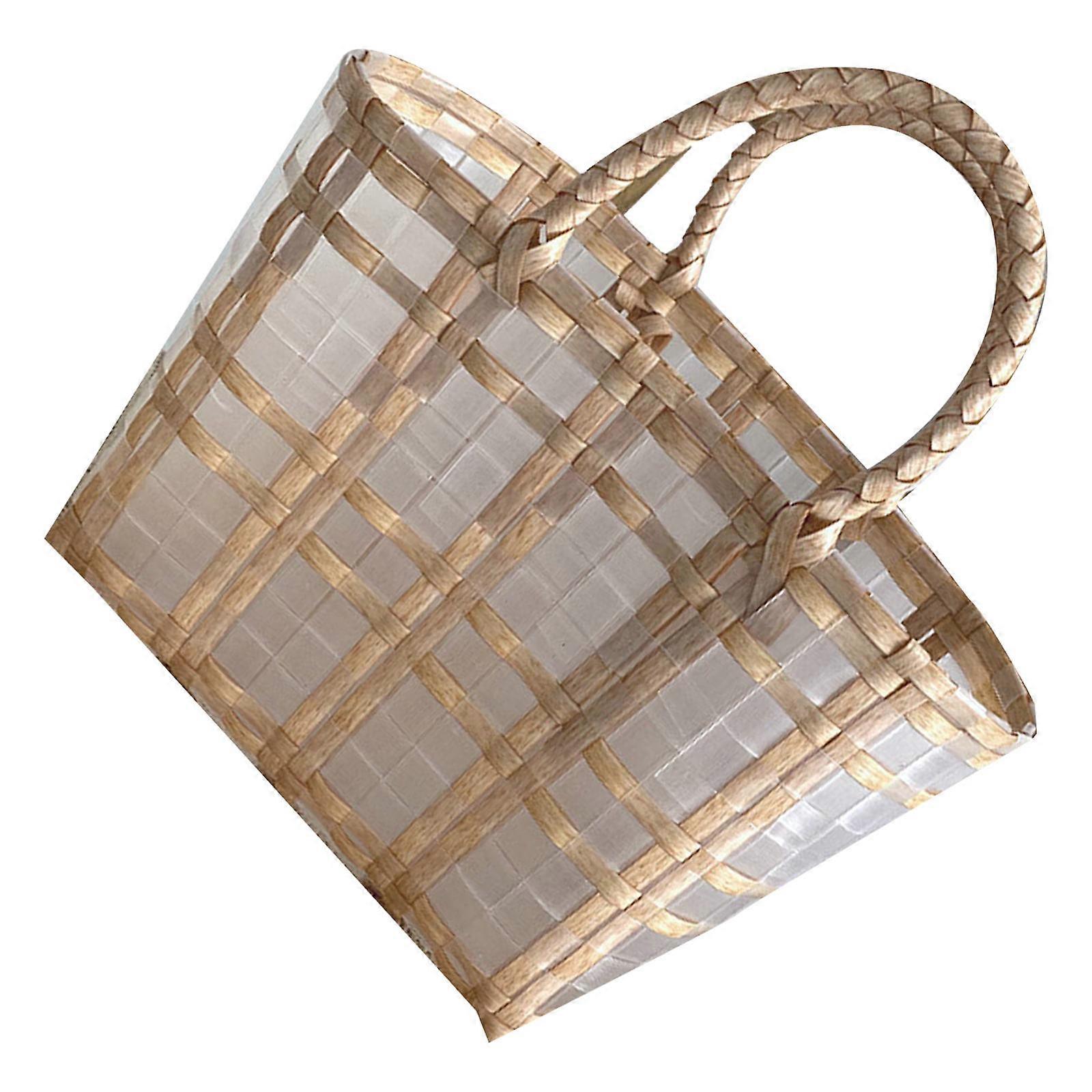 Waterproof Plastic Hand Basket Vegetables Basket for Storage Use 1Pcs