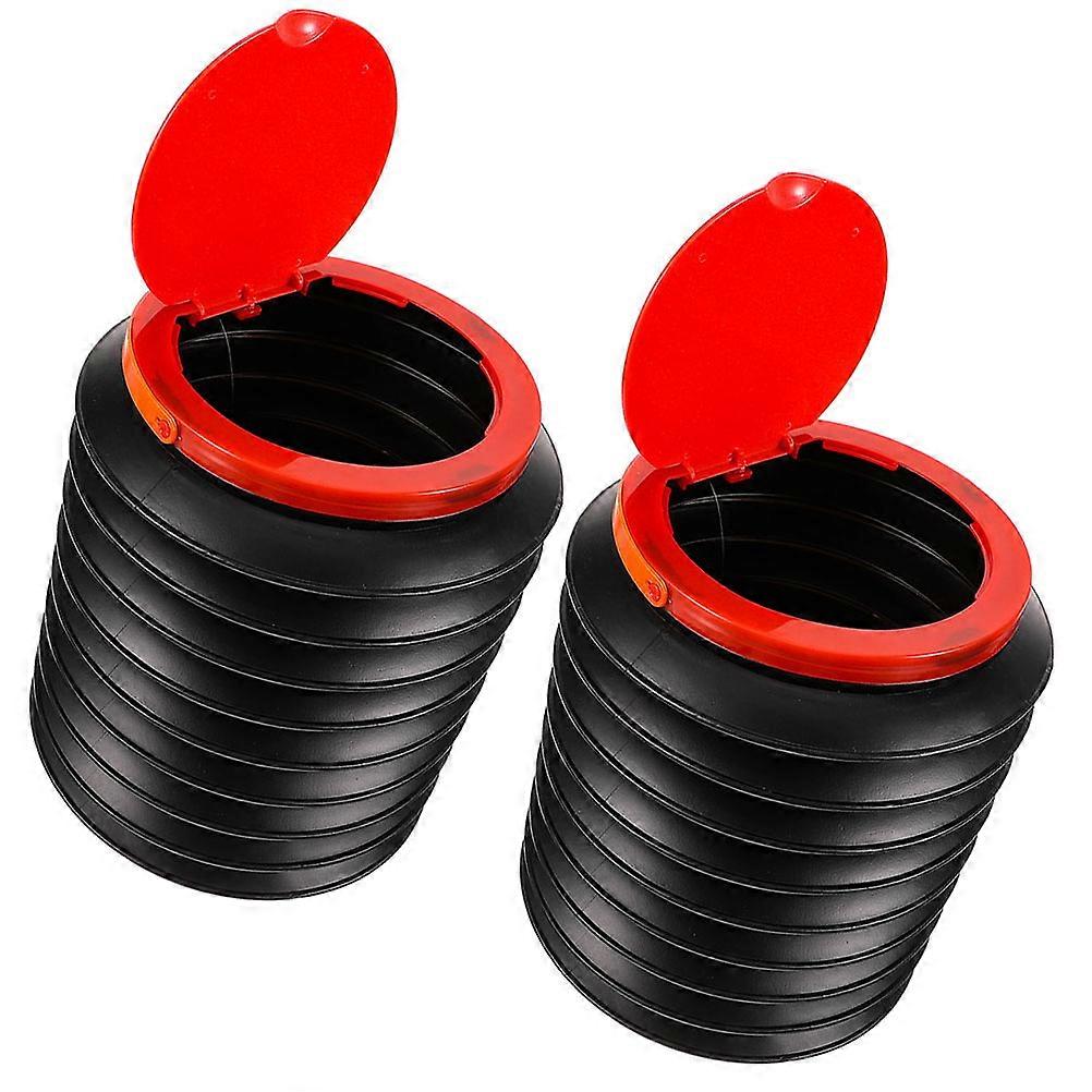 Collapsable Trash Can for Outdoor Use Gardening 2Pcs Folding Trash Bin