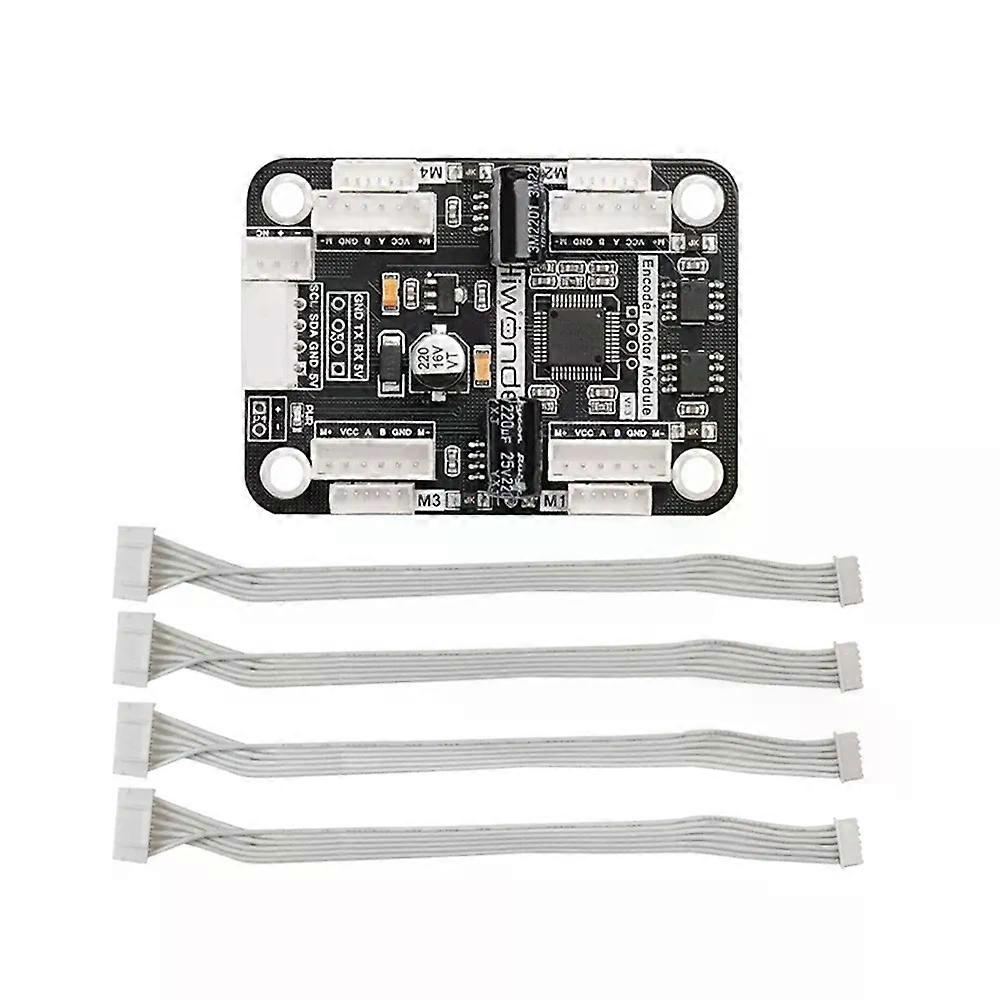 4 Way Encoder Motor Drive Module Onboard Voltage Regulator Circuit Motor Control Smart Car DIY Electric Race Dedicated Driver
