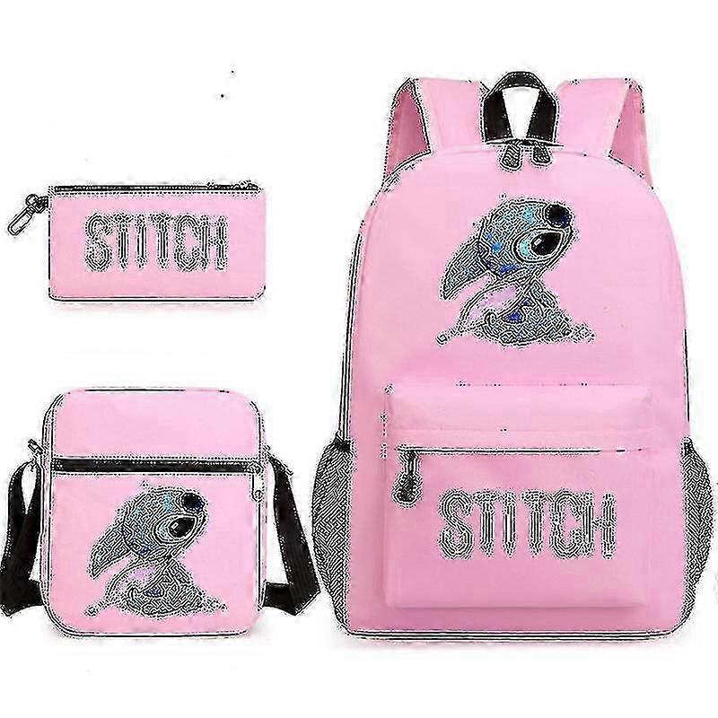 Lilo Stitch Backpack Three-Piece Set School Bag Kids For Boy Girl Gift_y 2025