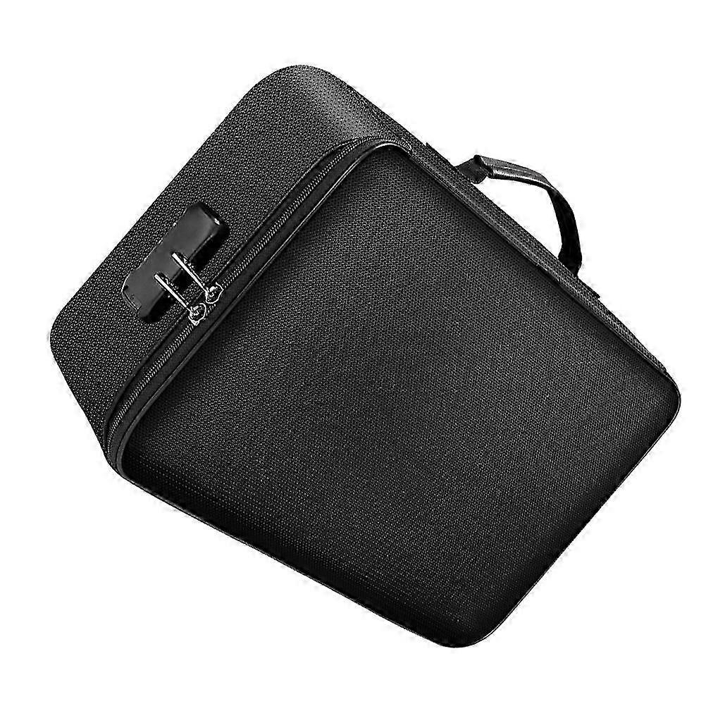 Fireproof File Storage Pouch for Safe Document Protection 1Pcs Black