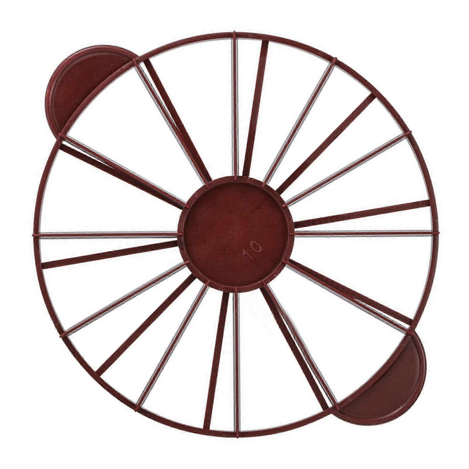 Cake Portion Divider with EasyGrip Handle, 12 Slice Plastic Cake and Pie Marker, Dark Red 4.4oz