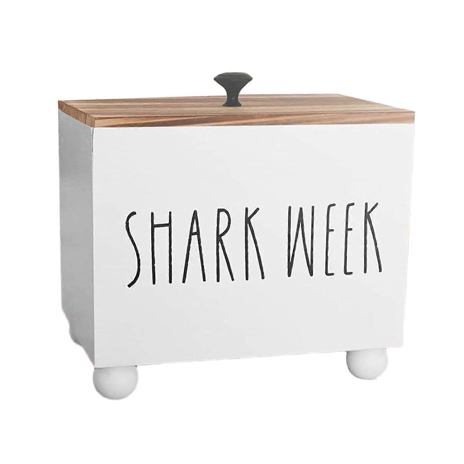 Tampon Organizer Solid Wood Bathroom Storage Box with DustProof Lid and Triple Compartments