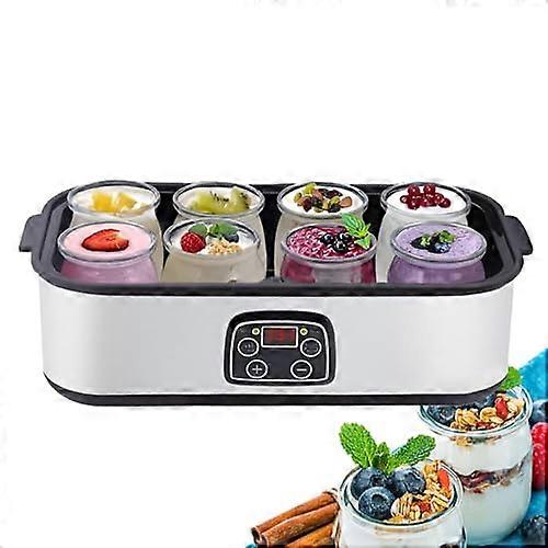 Smart Yogurt Maker 1400ml with 8 Glass Jars, LCD Control, MultiFood Fermentation