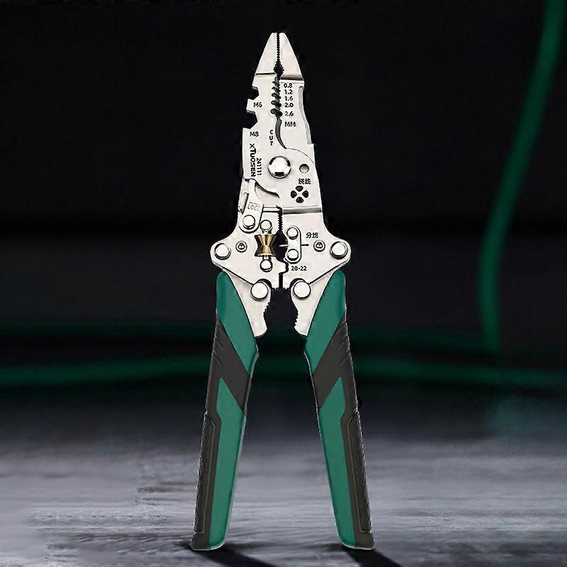 Foldable wire stripper pulley design multi-function electrician wire splitter wire winding pliers crimping pliers hand tool