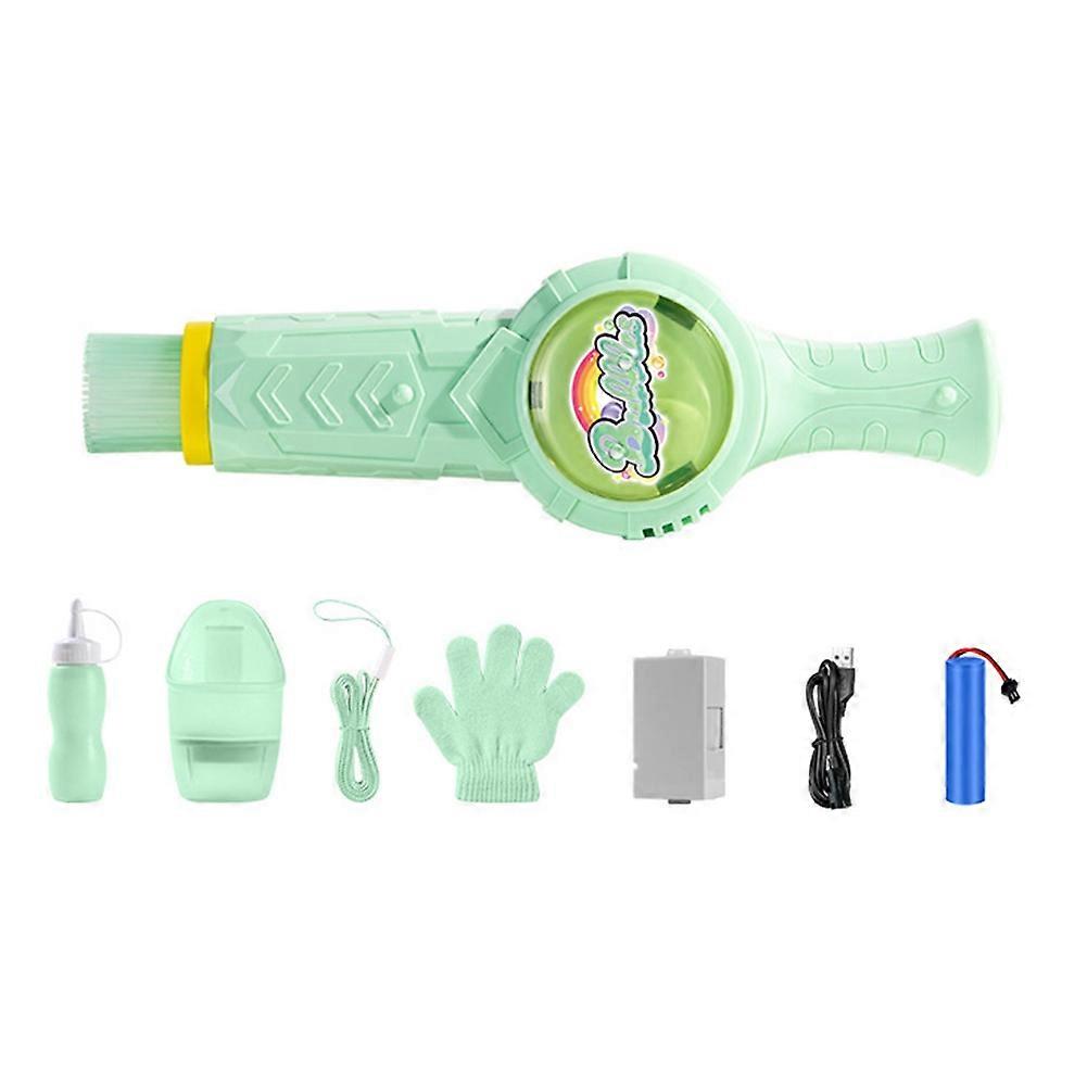 Bubble Fog Magic Wand Interactive Party Colorful Lighting Bubble Machine Elastic Bubble Blowing Machine Green