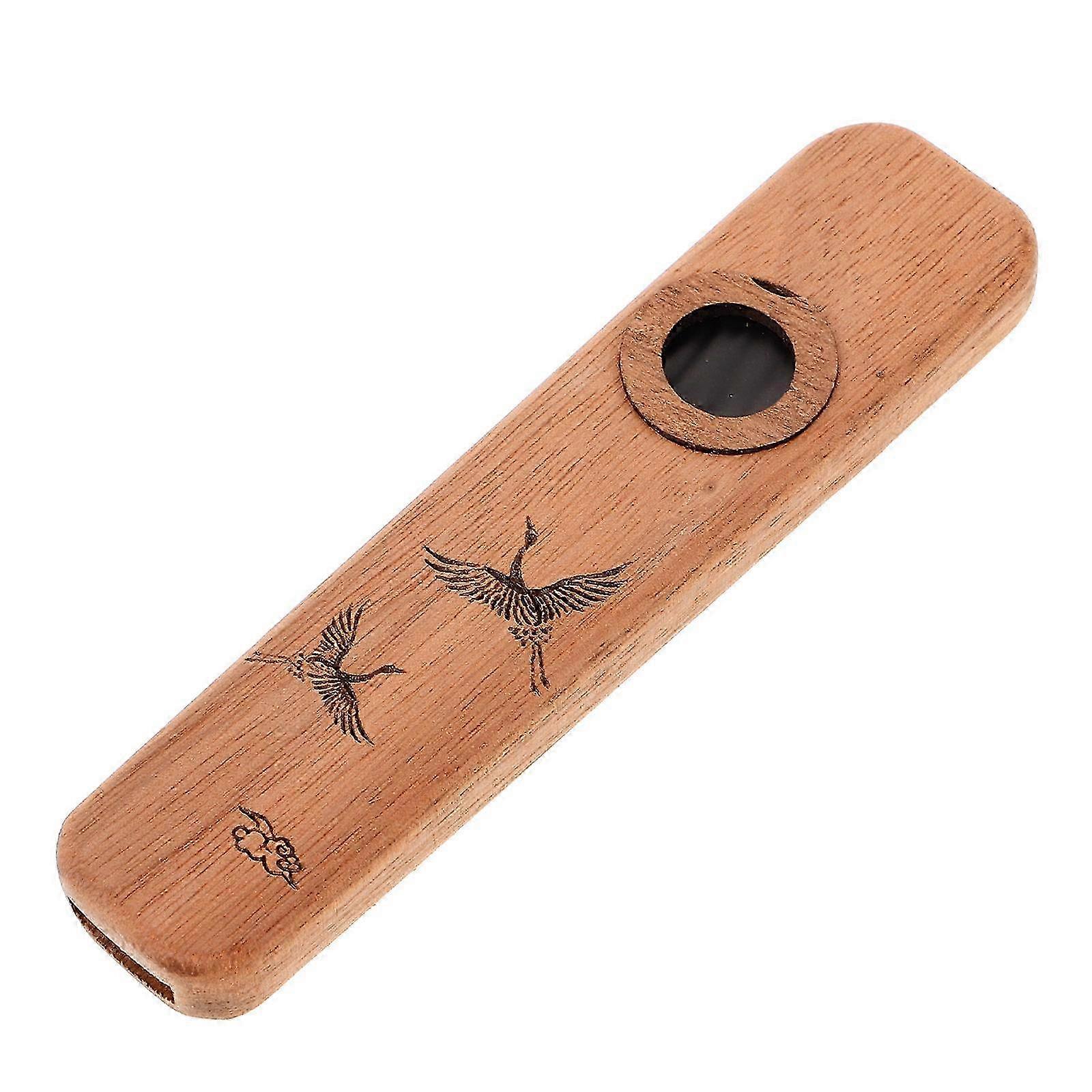 Wood Kazoo for Learning Performance Musical Instrument Light Brown