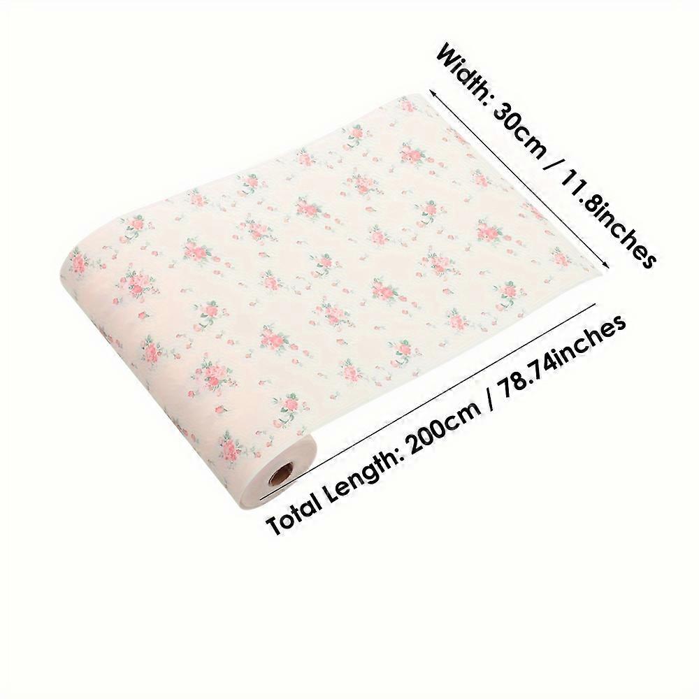 1pc Foundation Rose Pattern Shelf Liner,Durable Organization Liners,Non Adhesive Easiest Install Mat,Cuttable and Dust-proof Pad