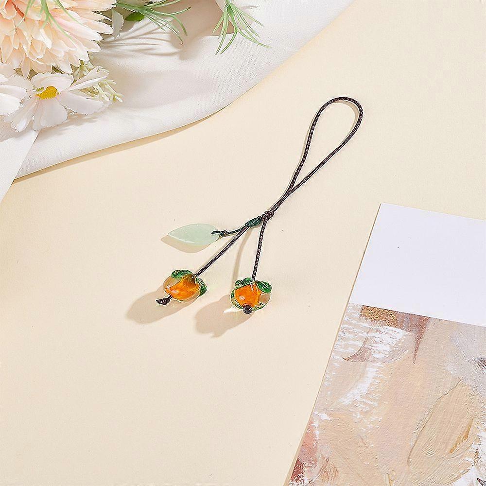 1pc Lampwork Persimmon Mobile Straps Mobile Accessories Decoration Orange 122mm