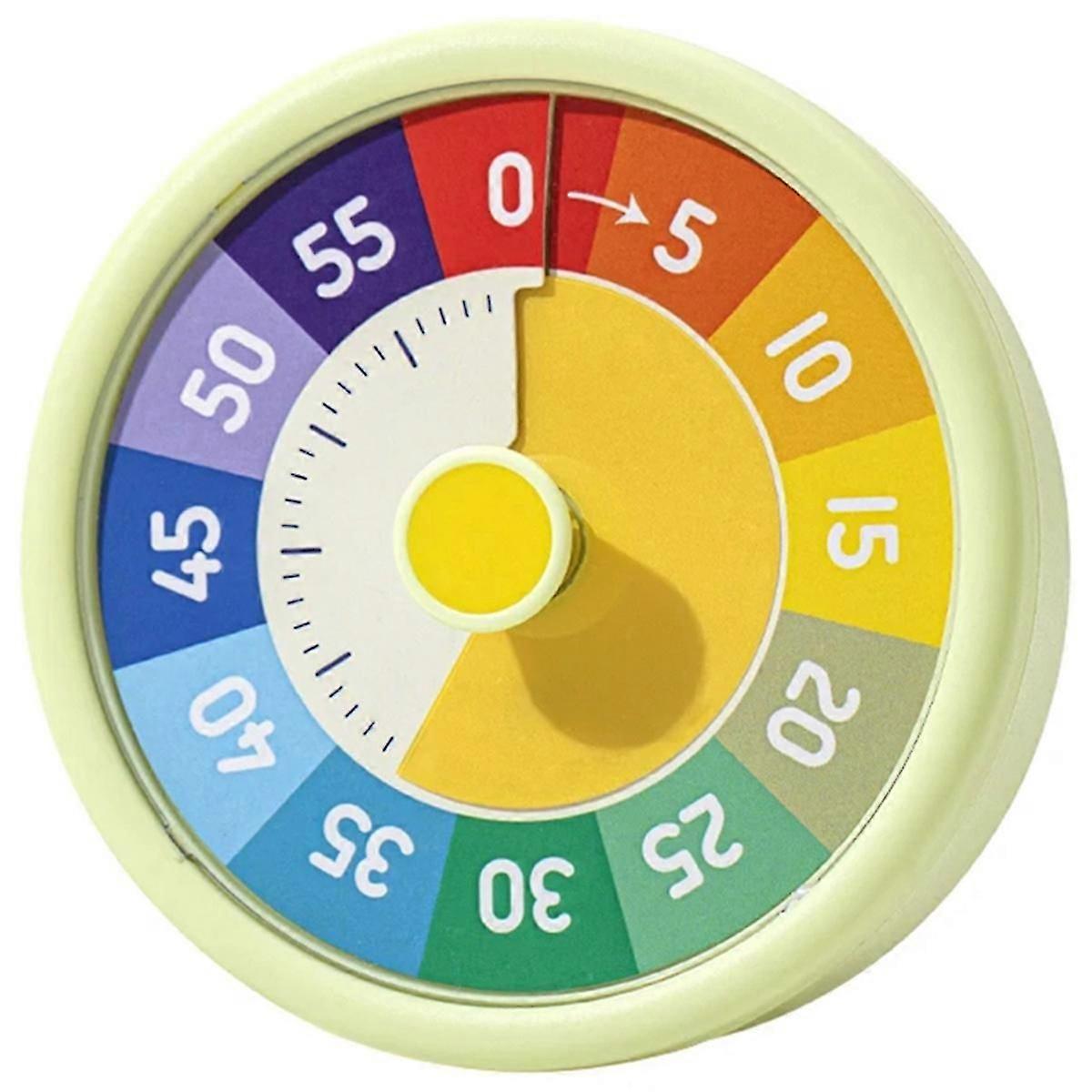 Colorful Visual Timer Manual Rotation Timer Children Classroom Learning Kitchen Cooking Countdown T