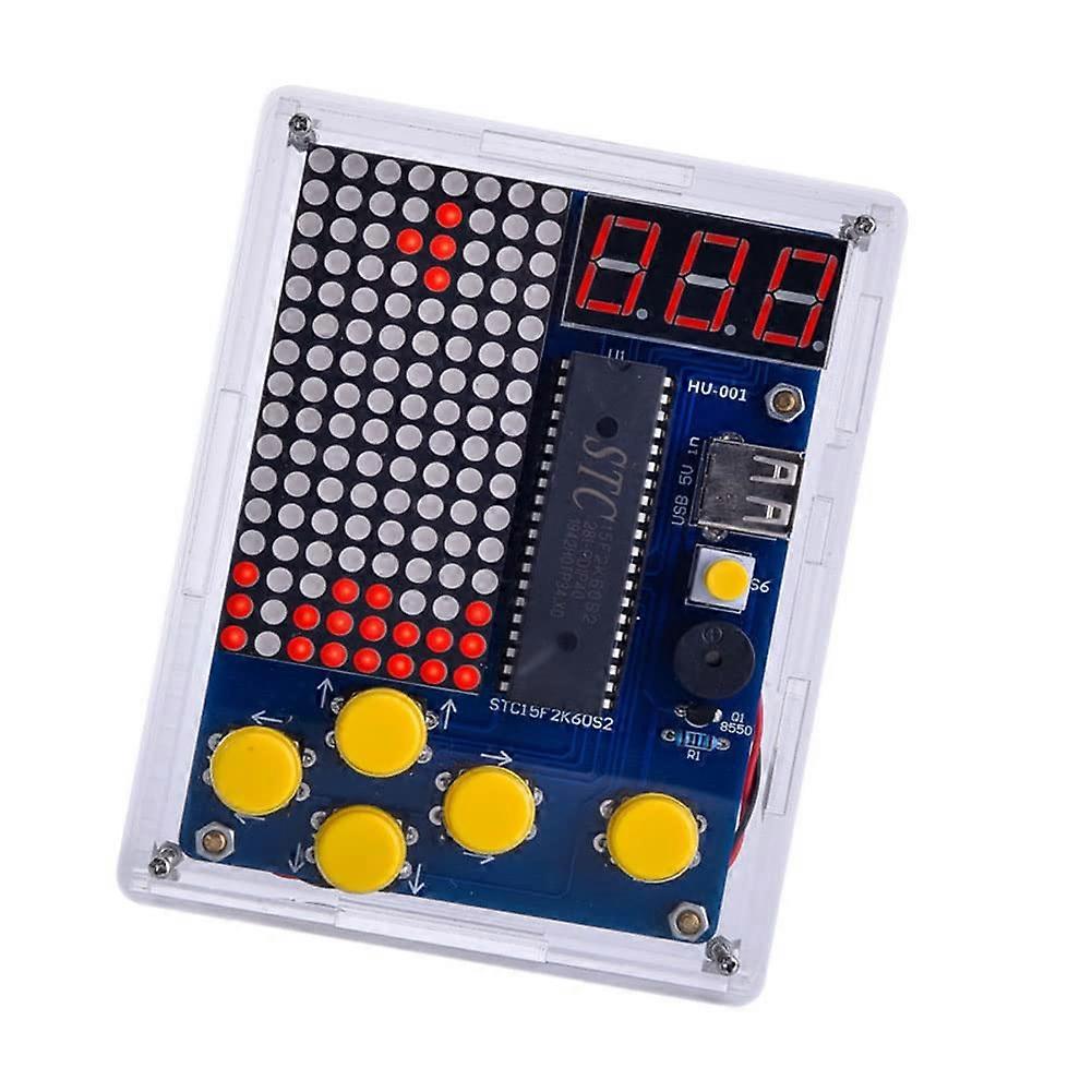 DIY Game Console Kit 51 Microcontroller Compatible Pixel Display System for Learning and Development