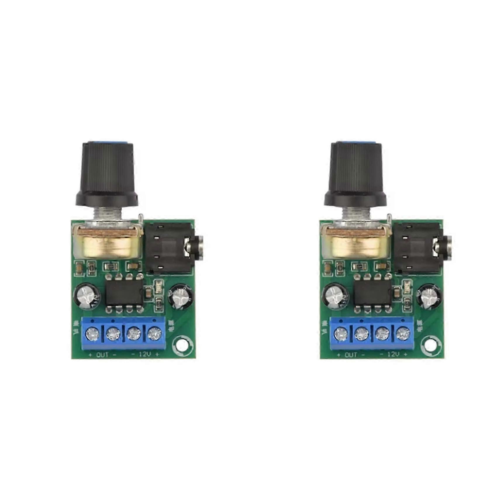 2PCS LM386 10W Audio Amplifier Board Mono 3.5mm DC 3-12V Volume Control Mini AMP Module Adjustable Volume