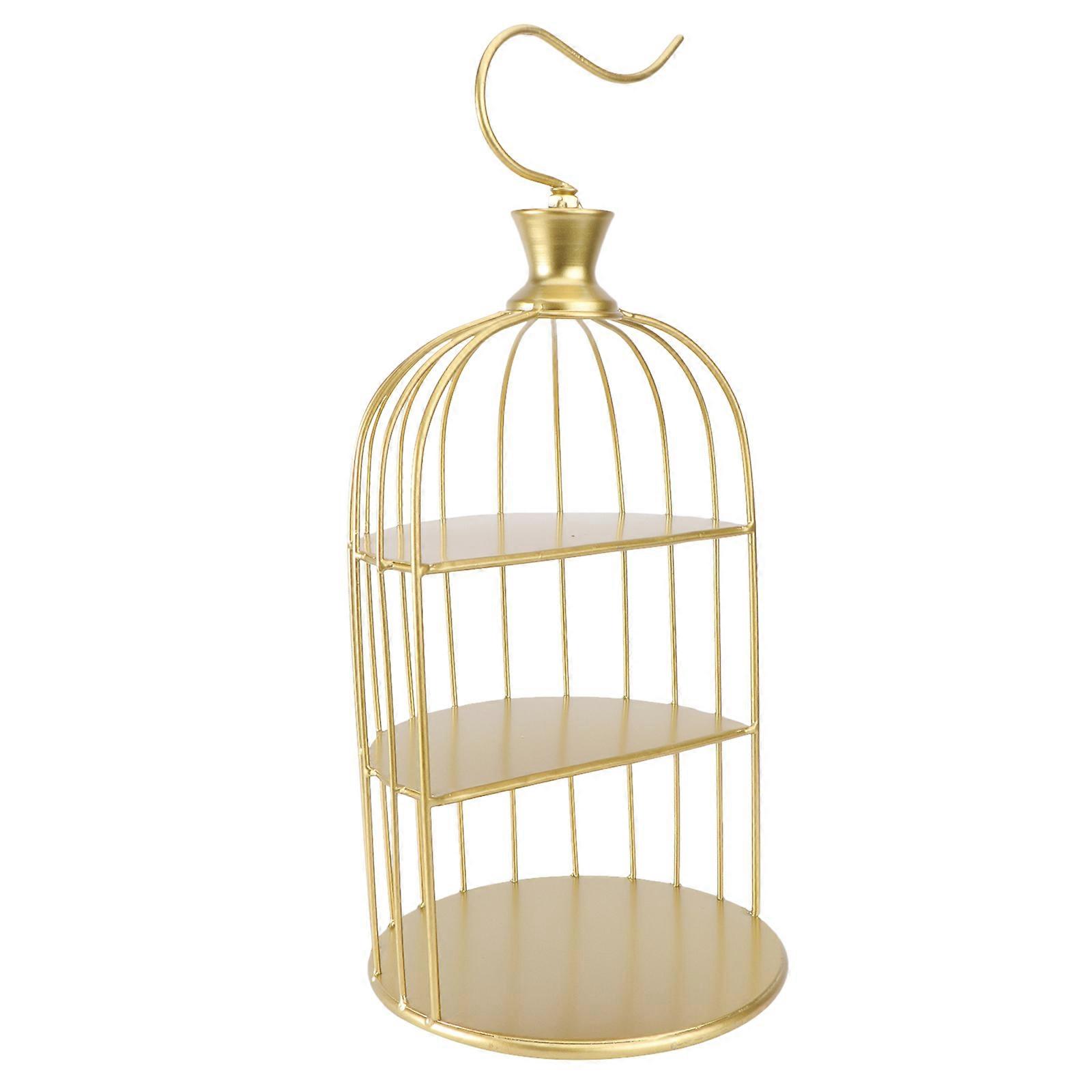 Multilayer Cake Display Stand Bird Cage Iron Rack for Cake Display