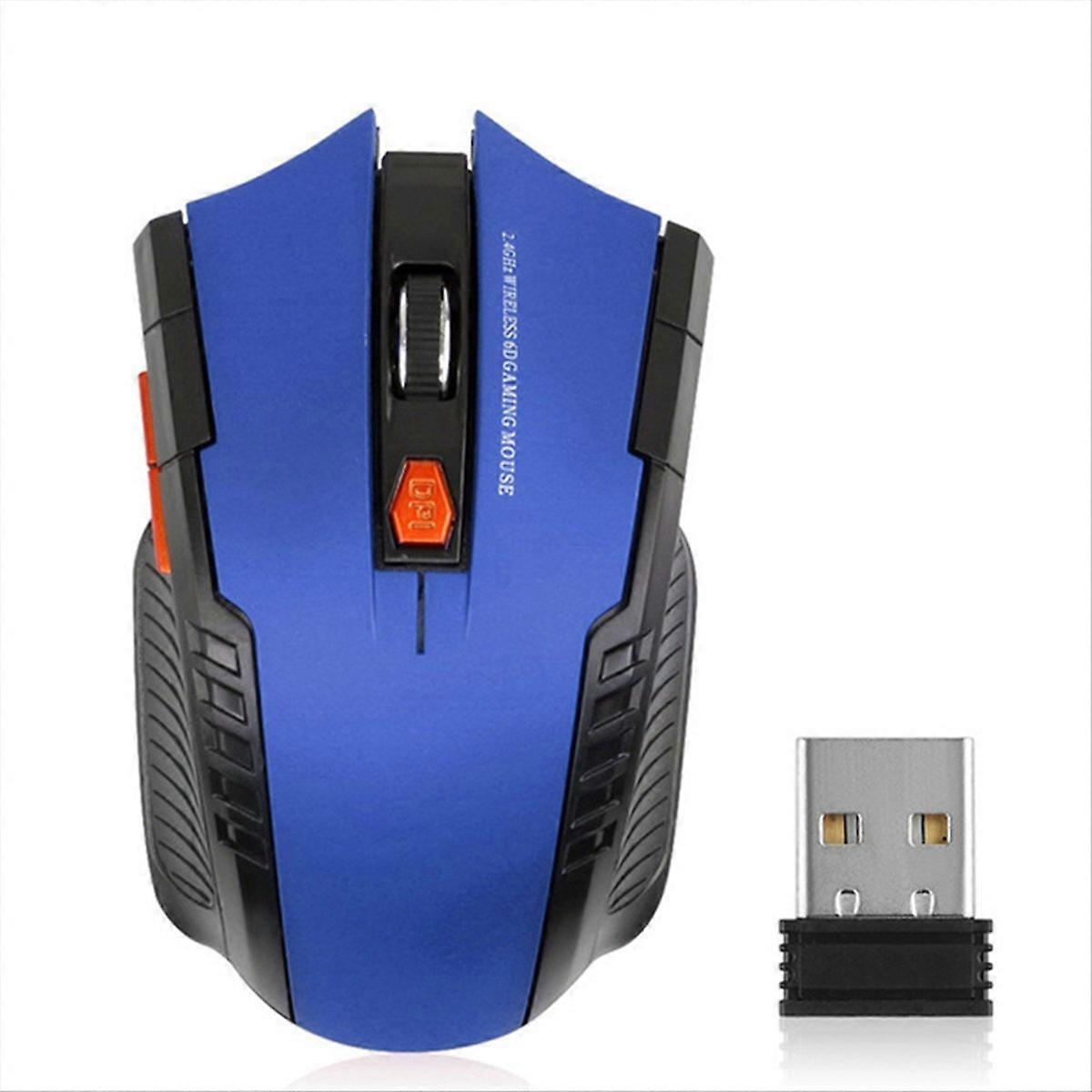 Kablosuz Fare 2.4GHz Optik Fareler USB Alıcılı 1600DPI Mavi