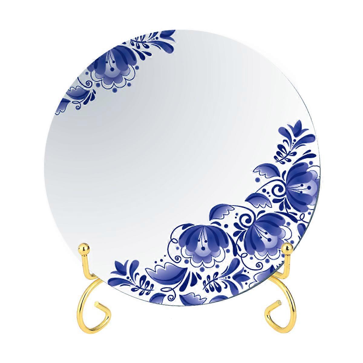 Suporte de ferro para exibir pratos de 15 cm (6 polegadas), elegante e decorativo.
