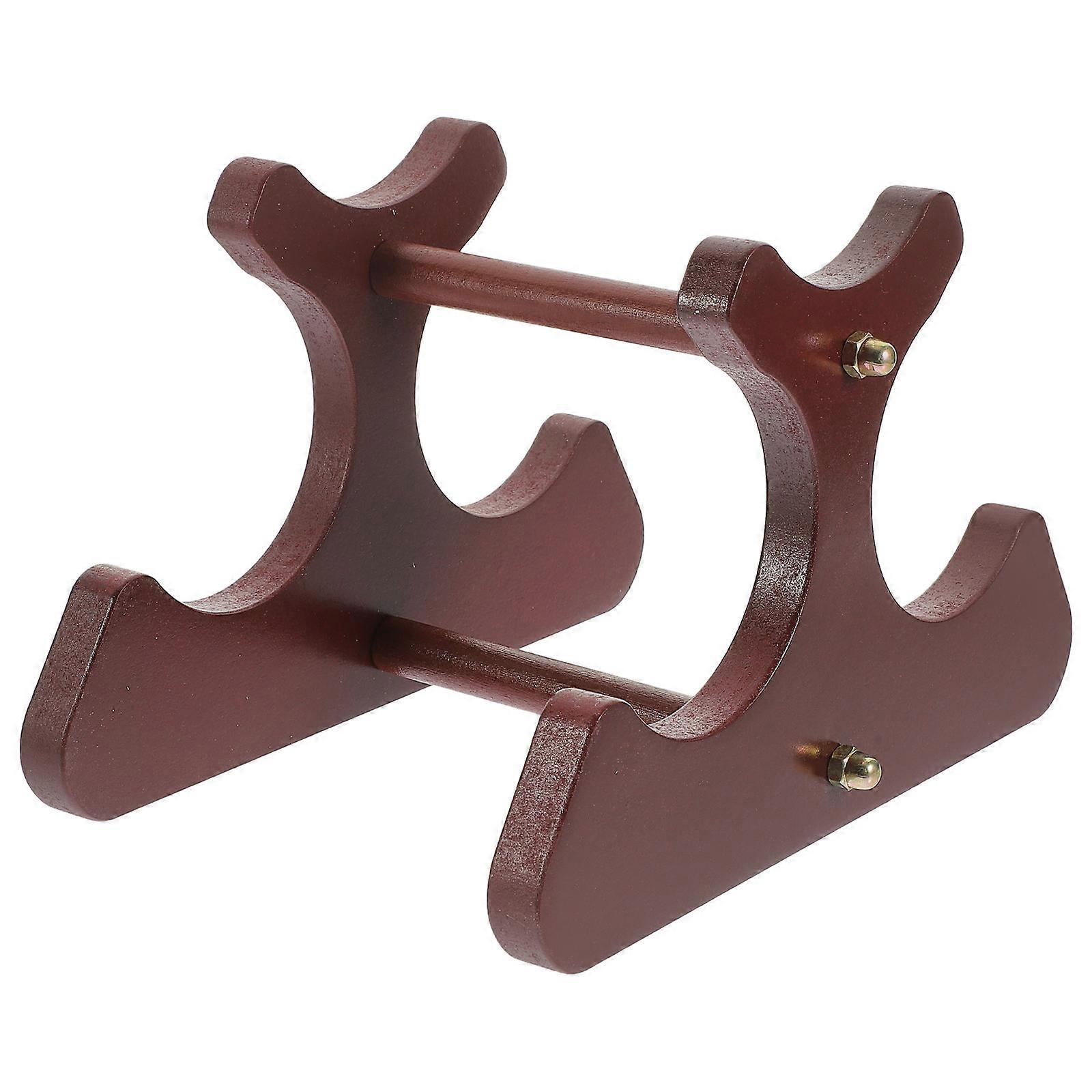 Solid Wood Wine Rack Wine Holder Stand for Storage Use in Dark Red